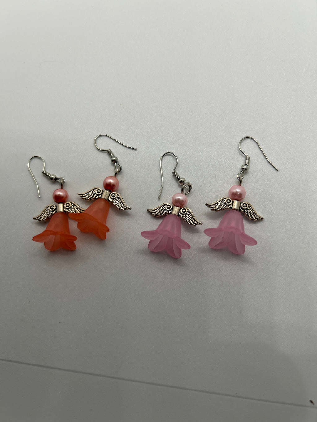 Handcrafted Fairy Angel Earrings – Resin Bell Flower