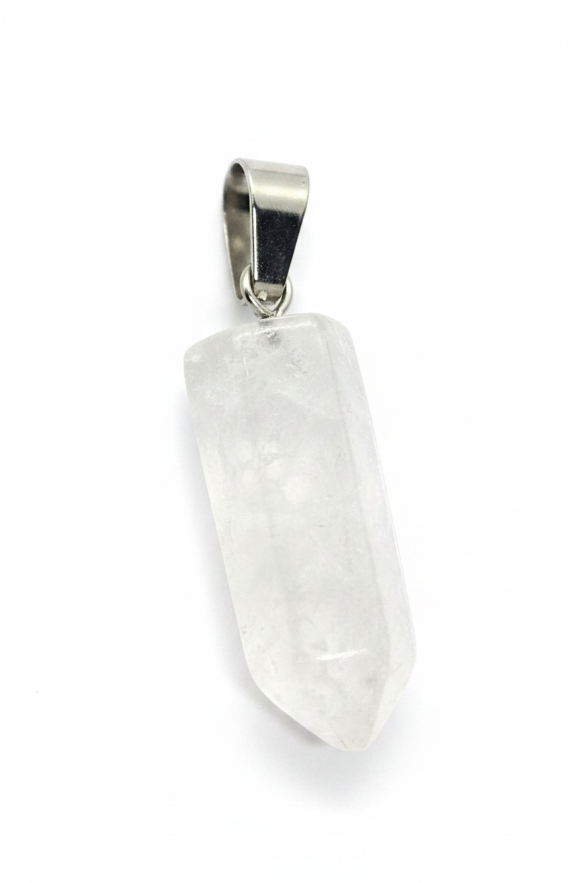 Clear Quartz Crystal Point Pendant