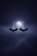Resin Bat Earrings - Halloween Background