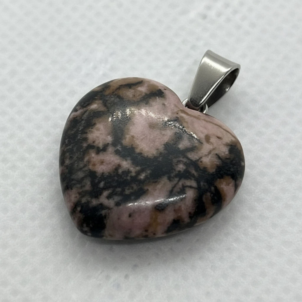 Rhodonite Heart Pendant