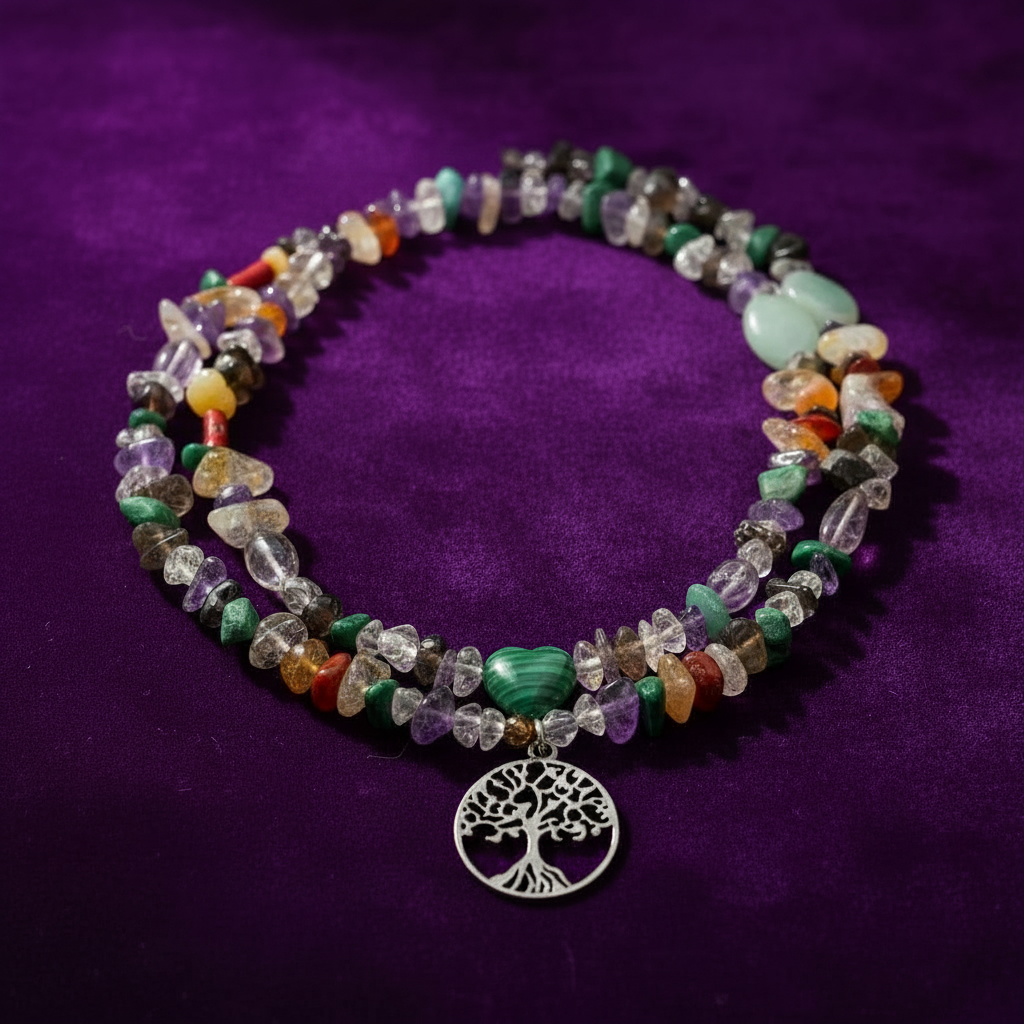 Tree of Life Necklace - Purple No Chain v2